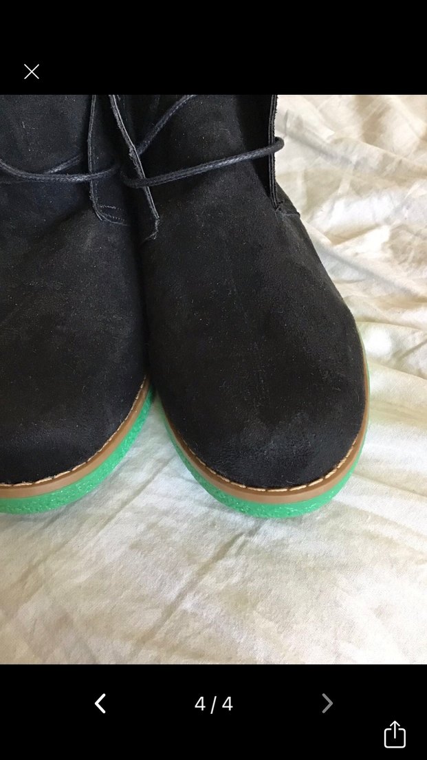 Siyah Süet Kadın Dolgu Topuk Bot - Görsel 3