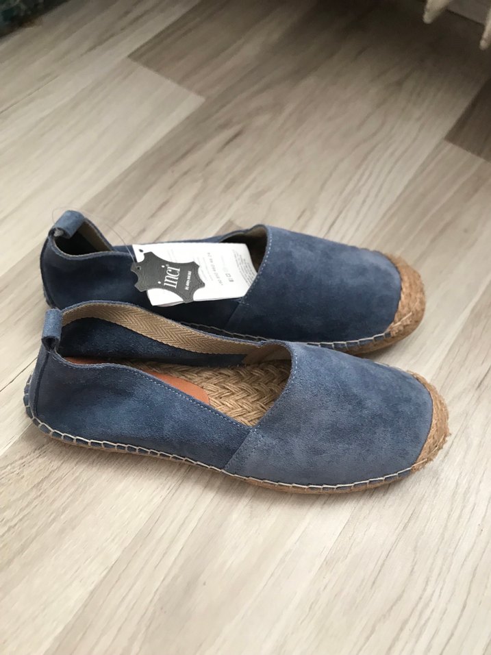 Kadın Süet Mavi Dolgu Topuk Espadril - Görsel 2