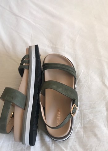 Kadın Yeşil Platform Topuklu Sandalet - Görsel 6