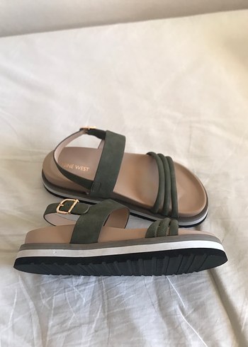 Kadın Yeşil Platform Topuklu Sandalet - Görsel 3