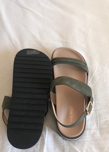 Kadın Yeşil Platform Topuklu Sandalet - Görsel 5