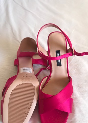 Pembe Saten Tokalı Topuklu Kadın Abiye Ayakkabı - Görsel 6