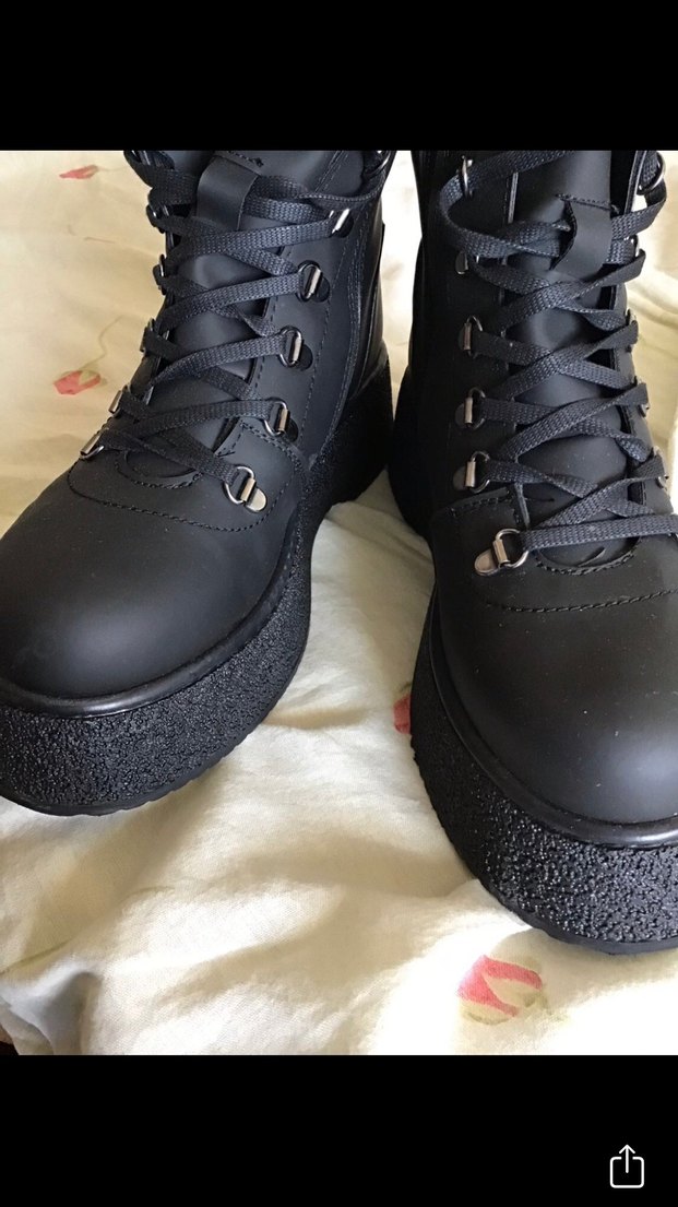 Siyah Platform Topuklu Gotik Kadın Botları - Görsel 5