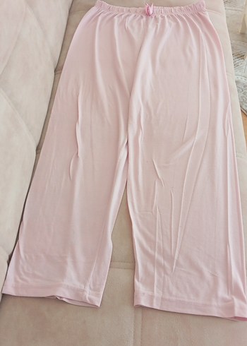 Pembe Midi Rahat Kesim Kadın Kumaş Pantolon