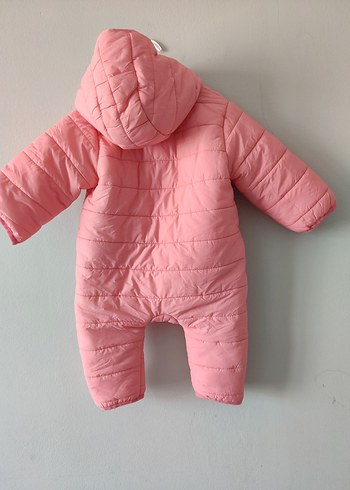 Pembe Fermuarlı Bebek Kız Kayak Tulumu - Görsel 7