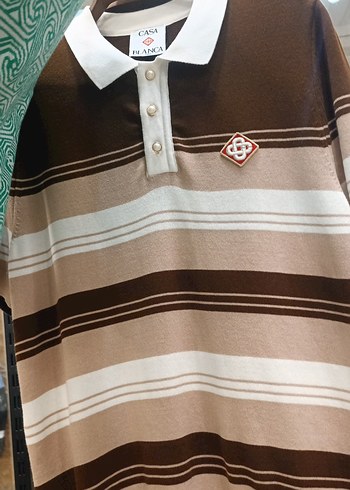 Yeşil Desenli Düğmeli Erkek Polo Tişört - Görsel 2