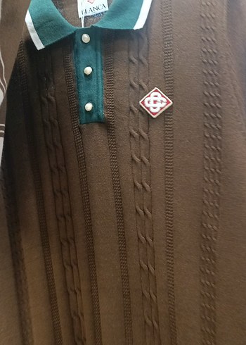 Yeşil Desenli Düğmeli Erkek Polo Tişört - Görsel 3