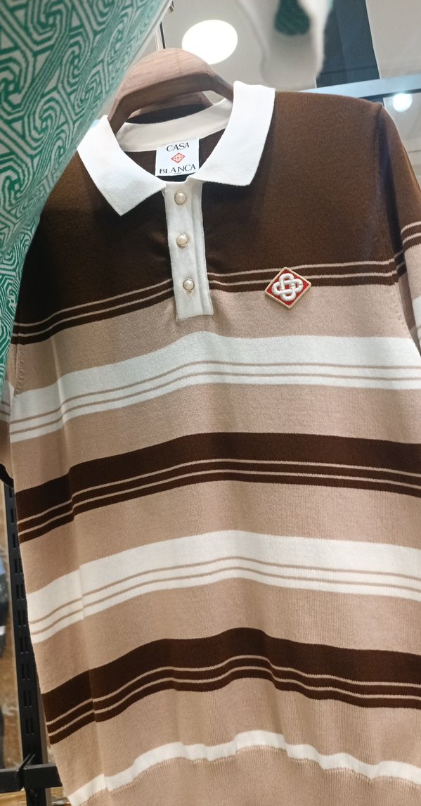 Yeşil Desenli Düğmeli Erkek Polo Tişört - Görsel 2