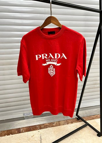 Prada Siyah Pamuklu Baskılı Erkek Tişört - Görsel 2