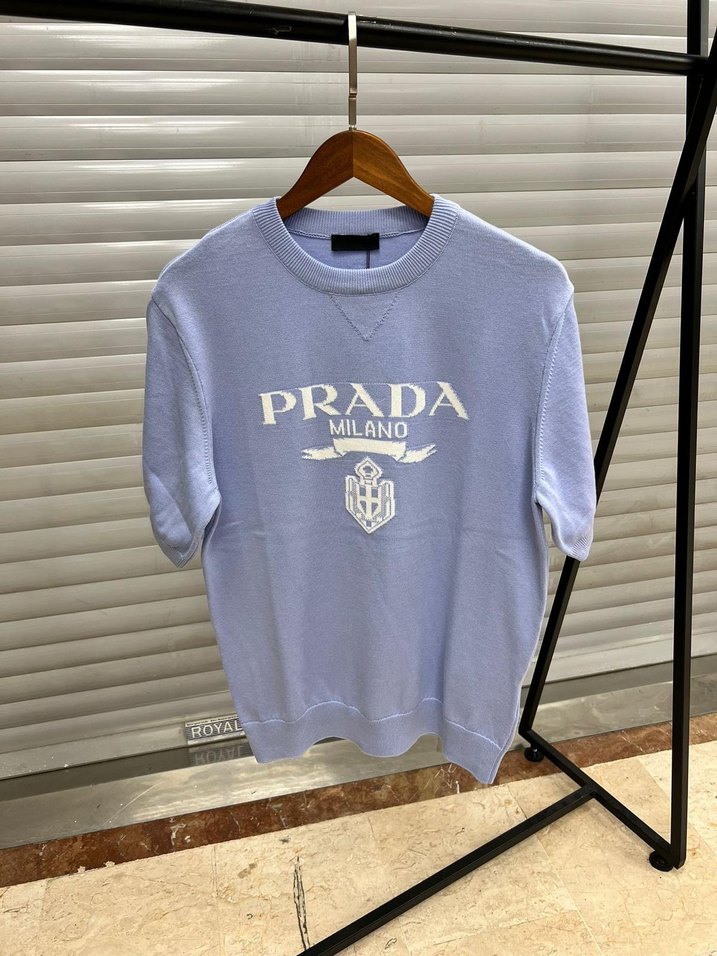 Prada Siyah Pamuklu Baskılı Erkek Tişört - Görsel 3