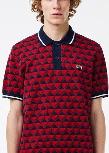 Desenli Kısa Kollu Erkek Polo Tişört - Görsel 2