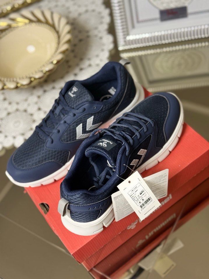 Mavi Gri Erkek Spor Ayakkabı Velcro Detaylı - Görsel 3