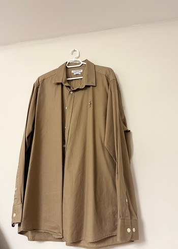 Bej Erkek Keten Gömlek - Görsel 2