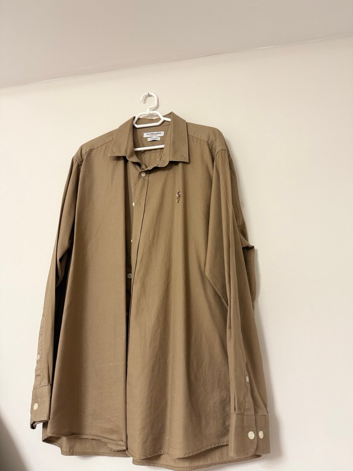 Bej Erkek Keten Gömlek - Görsel 2