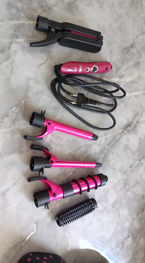 Fakir Pixie Pembe Kalp Desenli saç şekillendirici set - Görsel 2