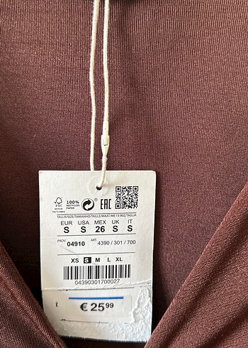 Pull and Bear Pull and Bear Kahverengi V Yaka Uzun Kollu Triko Elbise