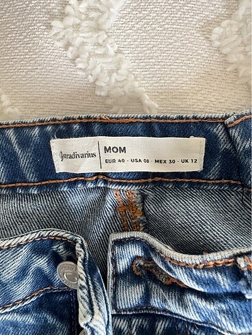 l Beden mavi Renk Mom jean
