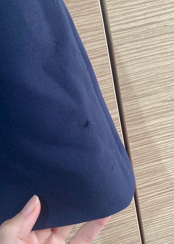 36 Beden mavi Renk Kemerli Lacivert Mini Etek