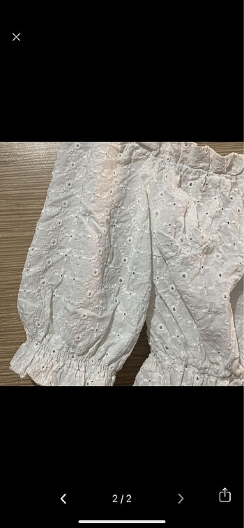 Diğer Lastik detaylı beyaz bluz