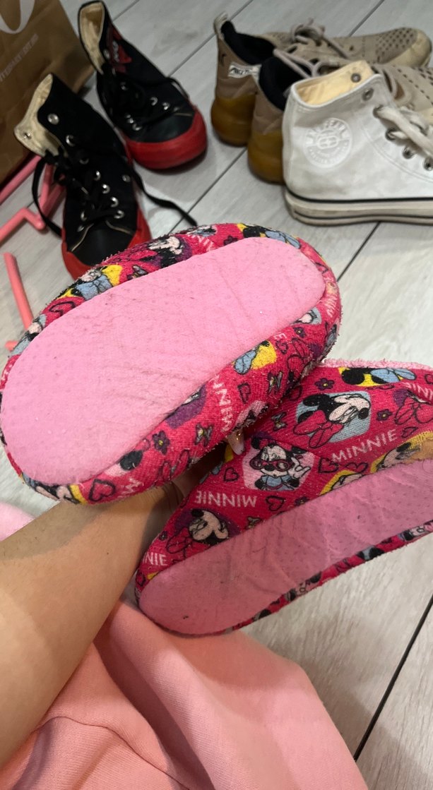 Kız Çocuk Renkli Minnie Baskılı Sıcak Terlik - Görsel 2