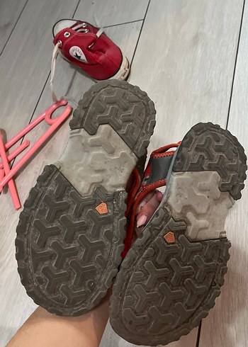 Erkek Spor Sandalet Kırmızı Yılan Desenli Velcro - Görsel 3