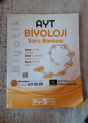 AYT Biyoloji Soru Bankası Video Çözümlü Biyotik Yayınları