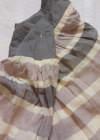 Bej Çizgili Etek - Görsel 3