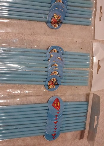 Renkli Mavi Parti Pipetleri - Görsel 2