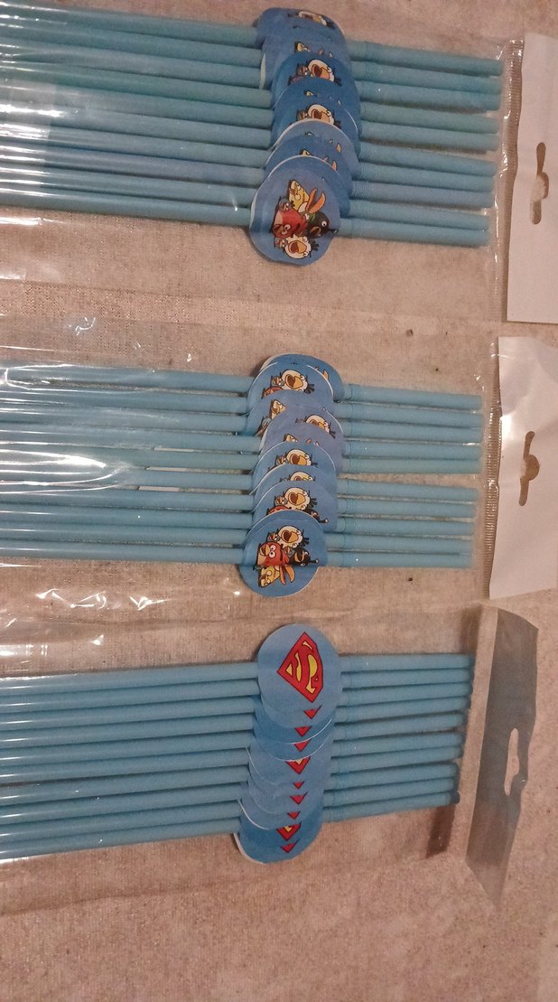 Renkli Mavi Parti Pipetleri - Görsel 2