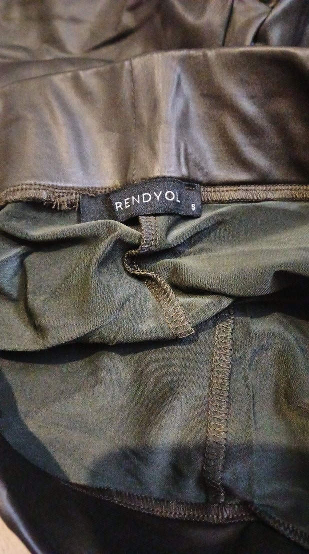 Kadın deri tayt koyu kahverengi - Görsel 3