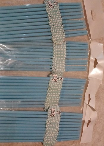 4 yaş doğum günü pipet. 10lu toplam 40 adet 4 paket - Görsel 2