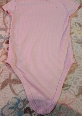 Düğmeli Kısa Kollu Pembe Bebek zıbın - Görsel 4