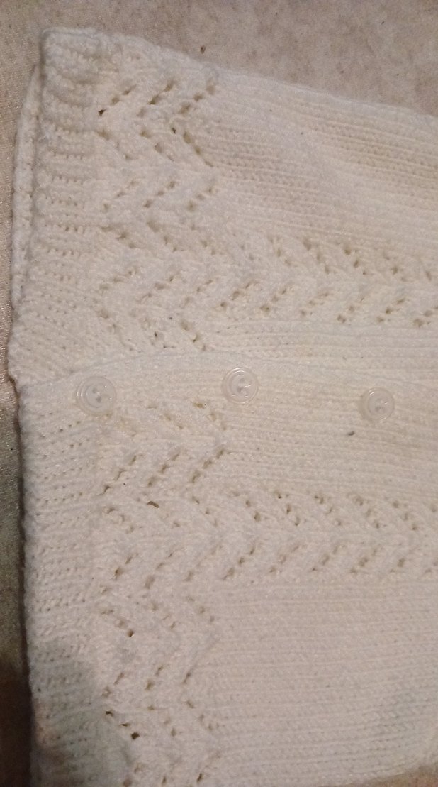 Beyaz el örmesi bebek yelek  kıza erkeğe olur - Görsel 3