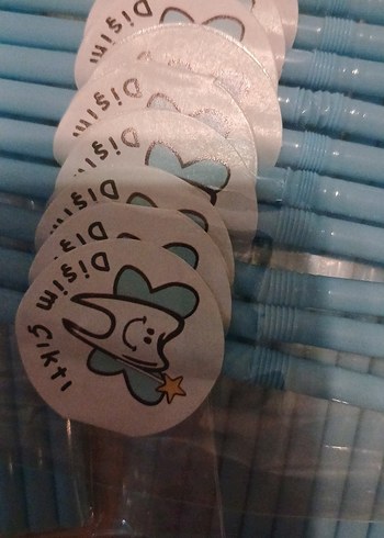 Pastel Mavi Parti Pipetleri 10 lu paket toplam 30 adet - Görsel 5