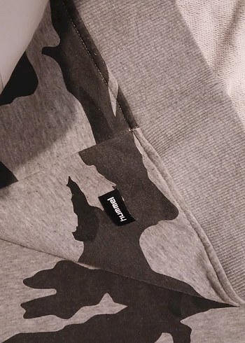 m Beden gri Renk Gri siyah Kamuflaj Desenli Kadın Sweatshirt