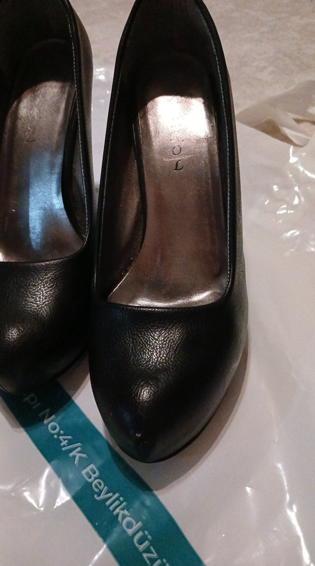 Siyah Topuklu platform Kadın Ayakkabı - Görsel 3