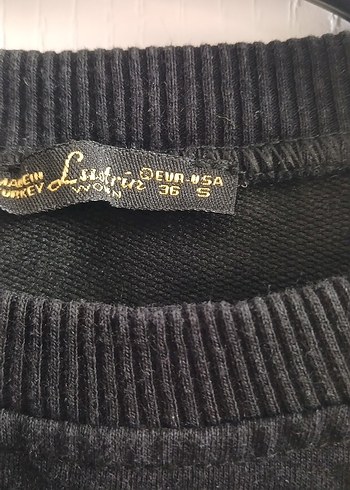 Siyah Kesik Detaylı Uzun Kollu Sweatshirt - Görsel 5