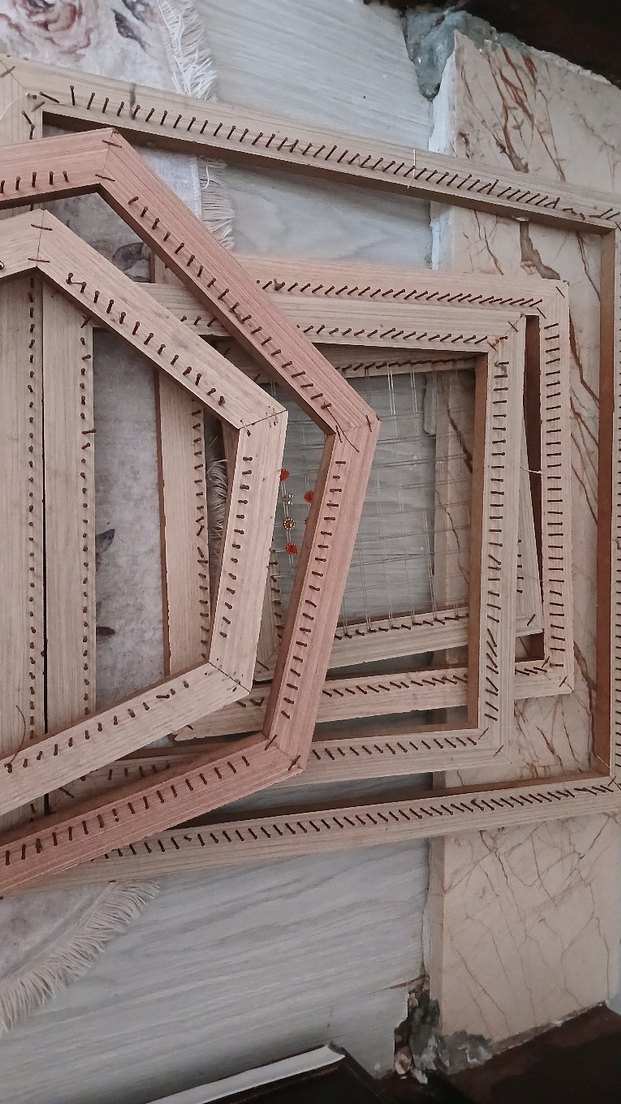 Bej Altıgen ve Dikdörtgen Çerçeveler - Görsel 5