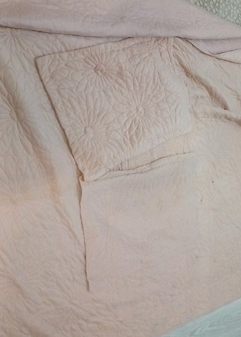 Pastel Pembe Düz Yatak Örtüsü Açık pembe - Görsel 20