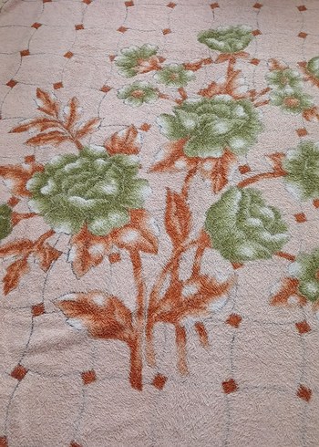 Sarı Pastel Çiçek Desenli Battaniye - Görsel 2