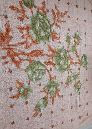 Sarı Pastel Çiçek Desenli Battaniye - Görsel 3