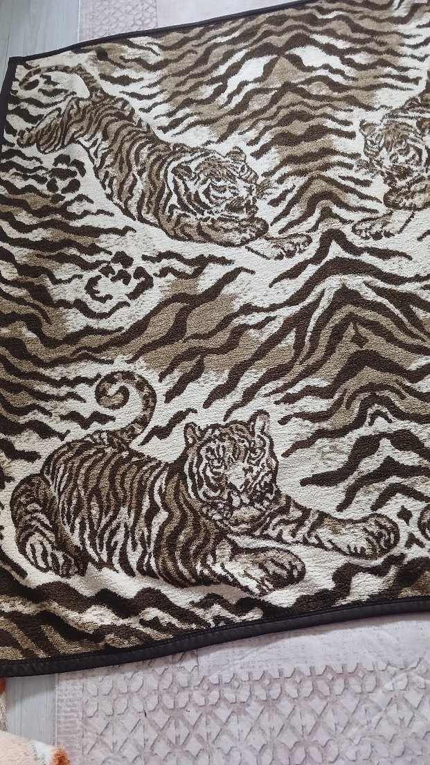 Bohem Tarzı Kahverengi Leopar  Desenli battaniye - Görsel 3