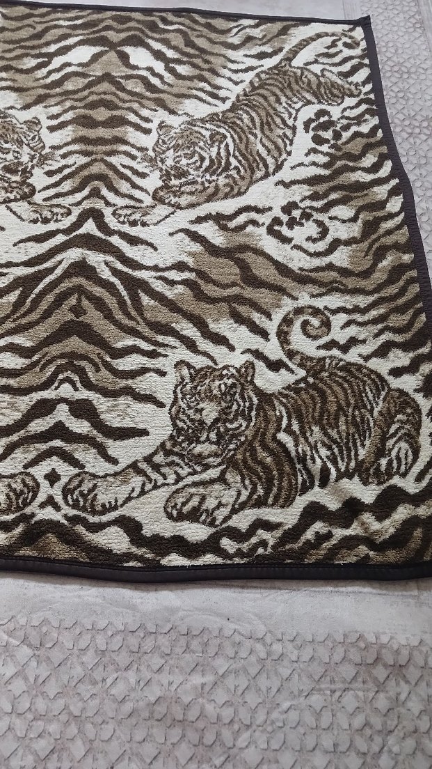 Bohem Tarzı Kahverengi Leopar  Desenli battaniye - Görsel 2