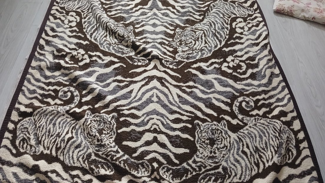 Bohem Tarzı Kahverengi Leopar  Desenli battaniye - Görsel 5