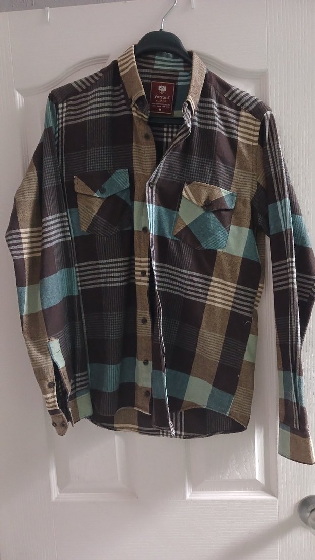 Düğmeli Uzun Kollu Pamuklu kışlık  Erkek Gömlek - Görsel 2