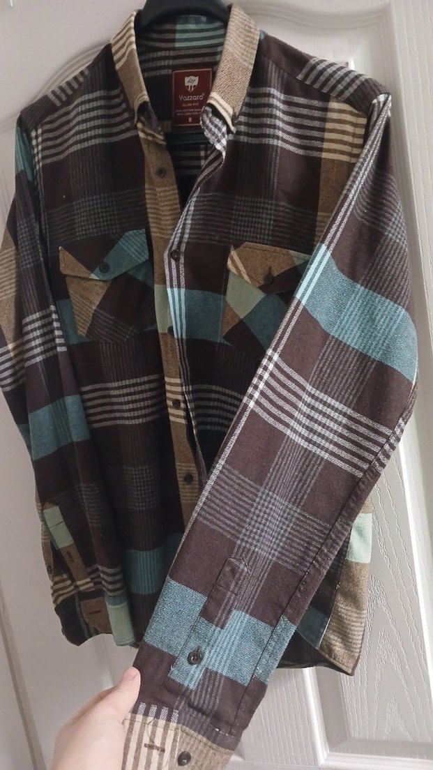 Düğmeli Uzun Kollu Pamuklu kışlık  Erkek Gömlek - Görsel 3