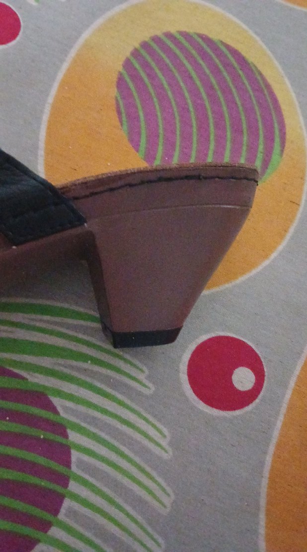 Kahverengi siyah  Kadın Dolgu Topuklu Terlik - Görsel 5