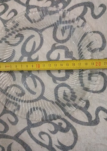 Vintage Tarzda Şeffaf Cam Tabak Seti tatlı tabağı 7 adet - Görsel 6