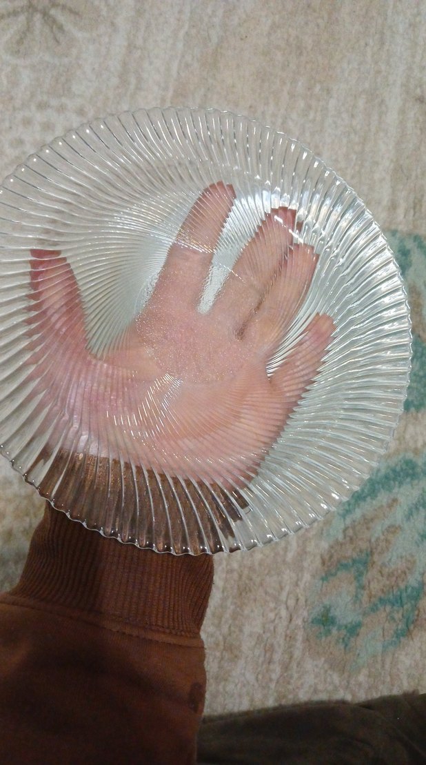 Vintage Tarzda Şeffaf Cam Tabak Seti tatlı tabağı 7 adet - Görsel 4