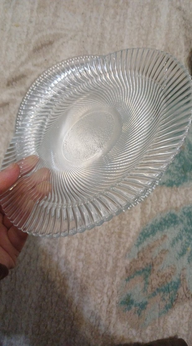 Vintage Tarzda Şeffaf Cam Tabak Seti tatlı tabağı 7 adet - Görsel 5